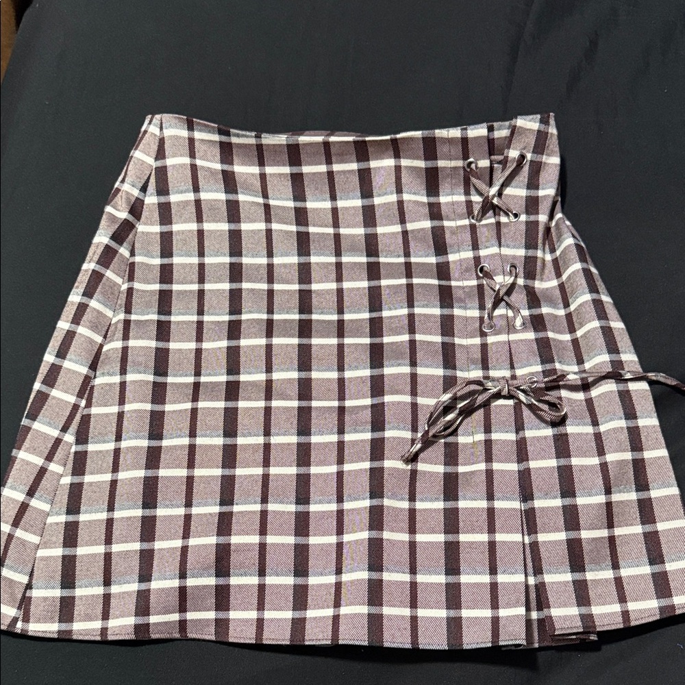 Primark plaid Lace-Up Skirt